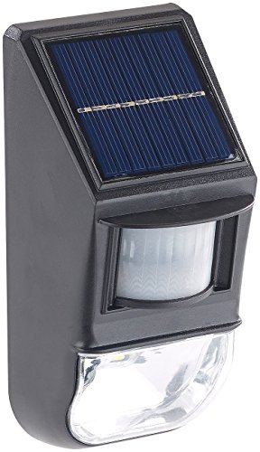 Lunartec LED Solarlampe: LED-Solar-Wandleuchte, Dämmerungs- & PIR-Bewegungssensor, 50 lm, 0,5 W (LED Solar Außenbeleuchtung, Außenleuchte Solar Bewegungsmelder, Fluter Bewegungsmeldern) von Lunartec