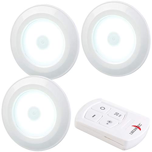 Lunartec LED Spot: 3er-Set superhelle COB-LED-Unterbauleuchten, Timer, 120lm, erweiterbar (LED Batterie, LED Batterieleuchte, Fernbedienungen) von Lunartec