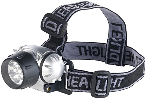 Lunartec Kopflampen: LED-Stirnlampe mit 7 LEDs und 3 Helligkeitsstufen, 30 Lumen, 0,3 Watt (Helmlampe, Stirnlicht, Taschenlampen) von Lunartec