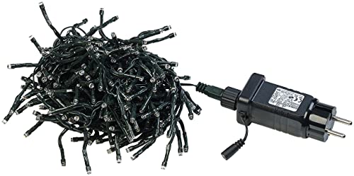 Lunartec LED-Lichterkette Strom: Smarte WLAN-LED-Büschel-Lichterkette, 300 LEDs, App, 3 m, dunkelgrün (Lichtergirlande Weihnachten, LED-Girlande Weihnachten, Weihnachtsbaumkerzen) von Lunartec