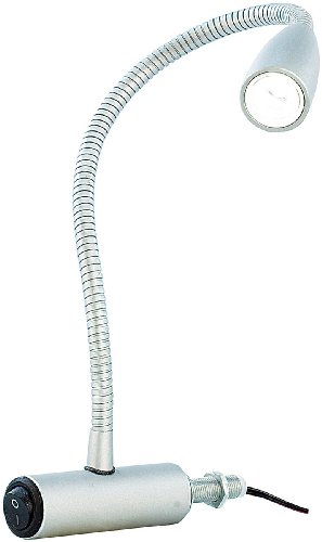 Lunartec Schwanenhalslampe: Ultrahelle LED-Lampe mit Metall-Schwanenhals für Bettbefestigung (LED Leselampe, Leselampe Bett, Nachttischlampe zum anschrauben) von Lunartec