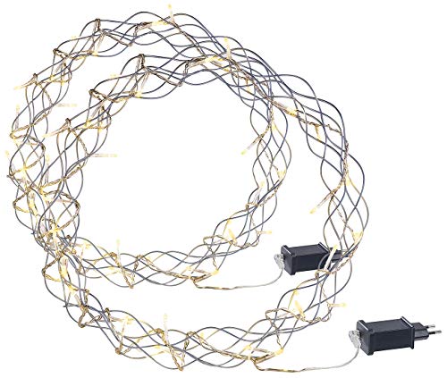 Lunartec Lichtkranz Weihnachten: 2er-Set LED-Lichterkränze für Fenster, Türen u.v.m., 32 warmweiße LEDs (Fensterbeleuchtung innen Strom, Fensterbeleuchtung Weihnachten, Weihnachtsstern) von Lunartec