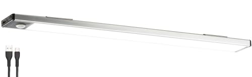 Lunartec Unterbaulampe: Akku-LED-Lichtleiste, Licht- & Bewegungssensor, tageslichtweiß, 33 cm (LED-Lichtleiste Küche, ohne Kabel, Bewegungsmelder) von Lunartec