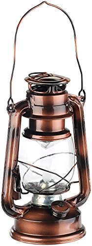 Lunartec Öllampe Camping: LED-Sturmleuchte im Öllampen-Design, Flammen-Imitation, bronzefarben (Sturmlaternen, Petroleumleuchte, Garten Beleuchtung) von Lunartec