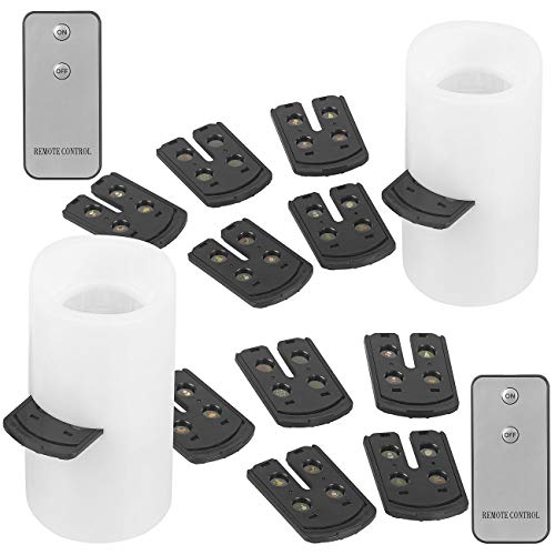 Lunartec Projektionskerze: 2er-Set LED-Projektions-Kerze, 24 weihnachtliche Motive, Fernbedienung (LED Kerze mit Projektor, Weihnachten Projektor, Weihnachtsbeleuchtung) von Lunartec