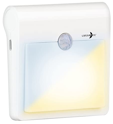 Lunartec Nachtlicht mit Sensor: Akku-LED-Nachtlicht, Bewegungs- & Lichtsensor, warmweiß/kaltweiß, 40lm (Lampe mit Bewegungssensor, Nachtlampe Akku, Schrankbeleuchtung) von Lunartec