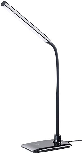 Lunartec Schreibtischleuchte LED: Dimmbare LED-Schreibtischlampe 6 W mit Schwanenhals, schwarz (Schreibtischleuchte dimmbar, Tischlampe dimmbar, Leselampe Bett) von Lunartec