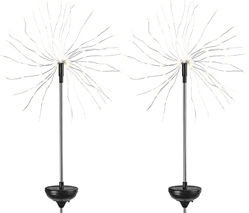 Lunartec Solar Stimmungslicht: 2er-Set Garten-Solar-Lichtdekos mit je 120 LEDs, Kupferdraht, IP44 (Gartenbeleuchtung LED Licht, Gartenlicht, Weihnachten) von Lunartec