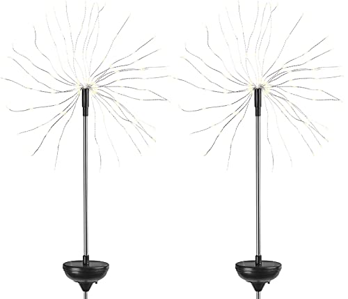 Lunartec Garten Solar Licht LED: 2er-Set Garten-Solar-Lichtdekos mit je 120 LEDs, Kupferdraht, IP44 (Feuerwerk-Gartendeko, Solar-Dekolampen, Wegeleuchten) von Lunartec