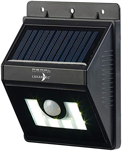 Lunartec Solar Lampen aussen: Solar-LED-Wandleuchte mit Bewegungsmelder, Dimm-Funktion, 180 lm, IP44 (Nachtbeleuchtung, Wandlichter außen, Fluter Bewegungsmeldern) von Lunartec