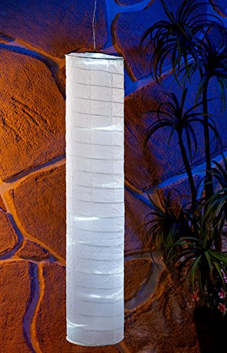 Lunartec Solar Lampion weiß: Solar-Außen-Lampionschlauch mit 10 LEDs, Dämmerungs-Sensor, weiß (Lichtschlauch, Lichterkette Lampions, Außenbeleuchtung) von Lunartec