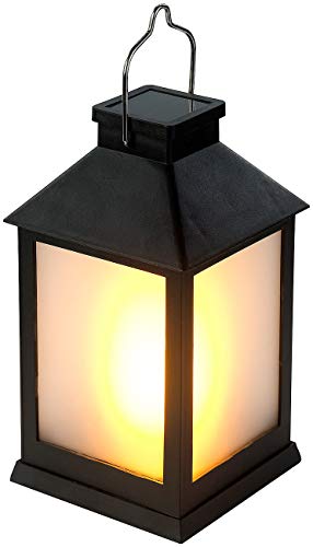 Lunartec Solar Laterne Flamme: Solar-Gartenlaterne mit 12 Flammeneffekt-LEDs, Lichtsensor, Akku, IPX3 (Laternen Flame Effect, Laterne mit Flammeneffekt, Tischleuchte Batterie) von Lunartec