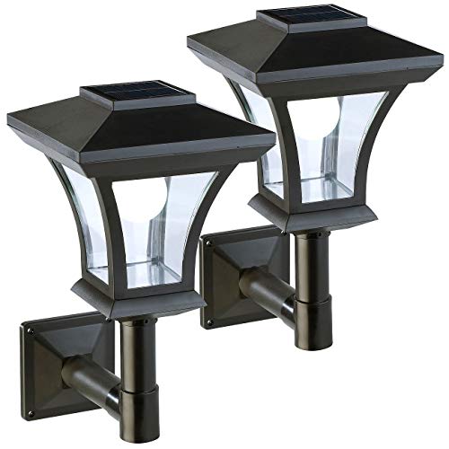 Lunartec Solarlaternen: 2er-Set Solar-LED-Wandleuchten WL-345, 45 Lumen, 0,3 Watt (Solar Wandleuchte Garten, Solarleuchten Wandleuchten, Lampe) von Lunartec