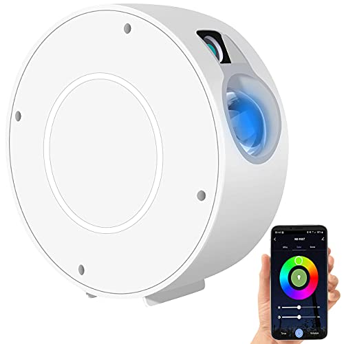 Lunartec Lichtprojektor: Laser-3D-Sternenhimmel-Projektor, RGB-LEDs, Sprach-/Zeitsteuerung, App (Sternenhimmel Schlafzimmer, LED Alexa Sternenhimmel Projektor, Nachtischlampe) von Lunartec