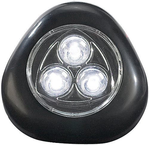 Lunartec"Stick & Push" Light mit 3 weißen LEDs (schwarz) von Lunartec
