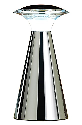 Lunartec Tischleuchte kabellos: Edelstahl LED-Tischleuchte (LED Tischleuchte kabellos, Tischlampe kabellos, ohne Kabel Batterie) von Lunartec