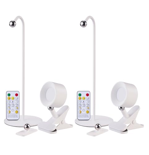 Lunartec 3in1-Tischlampe mit Akku: 2er-Set 3in1-Akku-Magnet-Leuchten mit Tisch-, Wand- und Klemmhalterung (LED-Tischleuchte dimmbar, Tischleuchte USB) von Lunartec