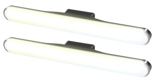 Lunartec Leseleuchte: 2er-Set Akku-LED-Leselampen für Wand & Unterschrank, einstellbar, 35cm (LED-Leselicht, Buchlicht, Leselampe Bett) von Lunartec