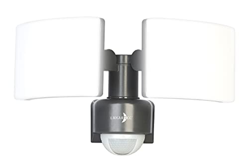 Lunartec Wandlampe: Duo-LED-Außenwandstrahler mit Bewegungssensor, 3.200 lm, 40 W, IP65 (Aussenstrahler mit Bewegungsmelder) von Lunartec