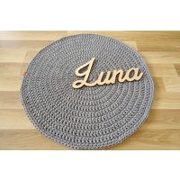 Badezimmerteppich, Teppich Rund, Badematte, Runder Teppich, Vorleger, Häkelteppich, Gehäkelter Kinderzimmer Teppich, Häkel-Teppich von Lunarug