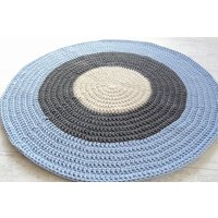 Baby Blau Häkeln Rund Teppich Benutzerdefinierte Kinderzimmer Dekor Baby Blau Häkeln Rund Teppich Benutzerdefinierte Kinderzimmer Dekor von Lunarug