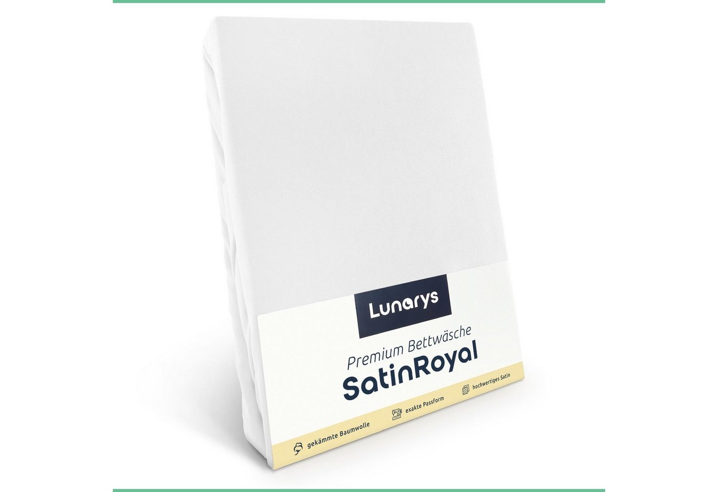 Lunarys Bettwäsche SatinRoyal, Luxus Satin Bettwäsche - 160 g/m² - Weiß - 155x200 cm - 2-teilig Lunarys Bettwäsche SatinRoyal, Luxus Satin Bettwäsche - 160 g/m² - Weiß - 155x200 cm - 2-teilig von Lunarys