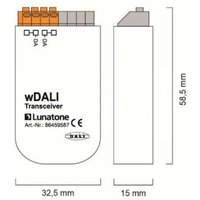 Lunatone DALI Funktaster-Steuermodul + Transceiver wDALI Switch Cross Weiß - 86459541-W+T von Lunatone Industrielle Elektronik GmbH
