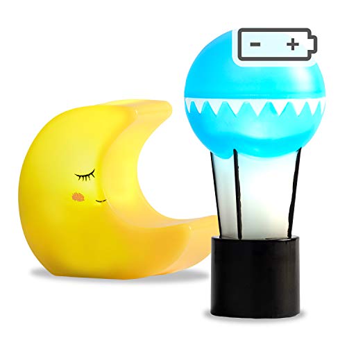 LUNDBY Puppenhauszubehör Beleuchtung – Mond Stehlampe LED Licht für Puppenhaus – 2 Stehlampen für Puppen Batterie Licht – Alter 4+, Maßstab 1:18 von Lundby