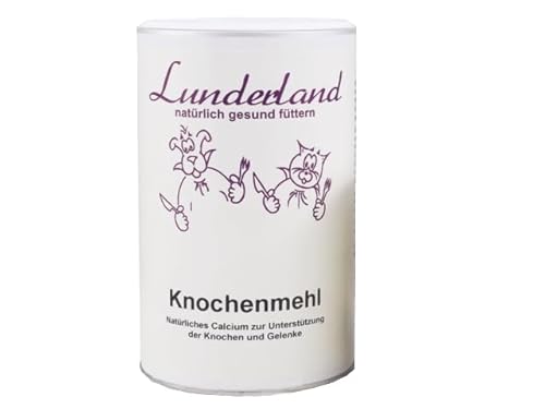 Lunderland Knochenmehl 350g Ergänzungsfuttermittel für Hunde und Katzen I Natürliches Calcium zur Unterstützung der Knochen und Gelenke I 100% Knochenmehl von Lunderland