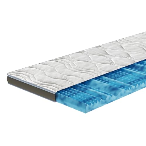 Topper Comfort XXL Rave 12cm Härtegrade H2 Matratzentopper Matratzenauflage aus Kaltschaum mit 7 Zonen, für alle Matratzen & Betten geeignet von Lunea Möbel (180x200 cm) von Lunea Möbel