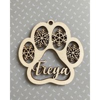 Weihnachtskugel, Personalisiertes Hundepfotenornament Mit Namen Weihnachtskugel, Personalisiertes Hundepfotenornament Mit Namen von LunefulleCreations