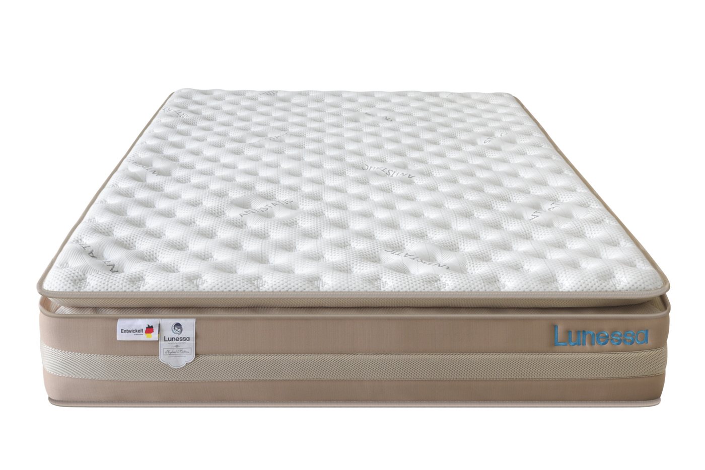 Taschenfederkernmatratze Zenith – Premium Hybridmatratze mit Gel-Memory, Lunessa, 32 cm hoch von Lunessa
