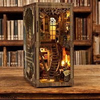 Booknook Bookshelf Decor Book Nook Cozy Miniature World Diy Kit von Lunivox