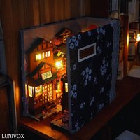 Diy Book Nook Bookend Bookstore Booknook Diorama Japanese Assembled Model Kit Miniature von Lunivox