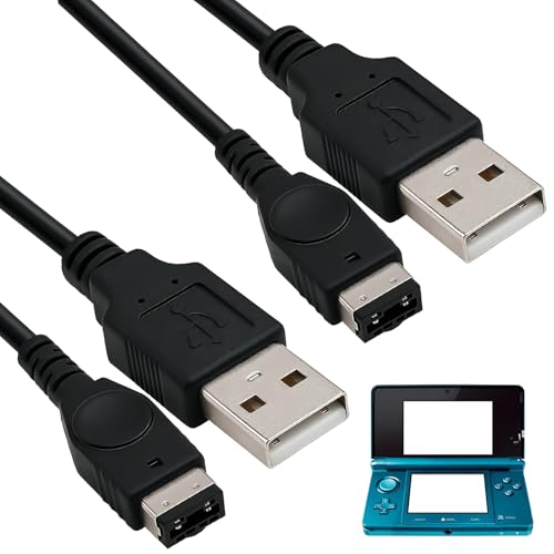 2 Stück Charging Cable Kompatibel mit DS, 1,2m Stromkabel, Ersatz Ladegerät Kabel mit Schnellladefunktion, Langlebig von Lunpoem