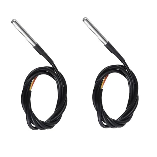 2 Stück 1M Kabel digitaler Edelstahl Temperatursensor Temperaturfühler, wasserdicht, kompatibel mit Temperatursensor 2 Stück 1M Kabel digitaler Edelstahl Temperatursensor Temperaturfühler, wasserdicht, kompatibel mit Temperatursensor von Lunpog