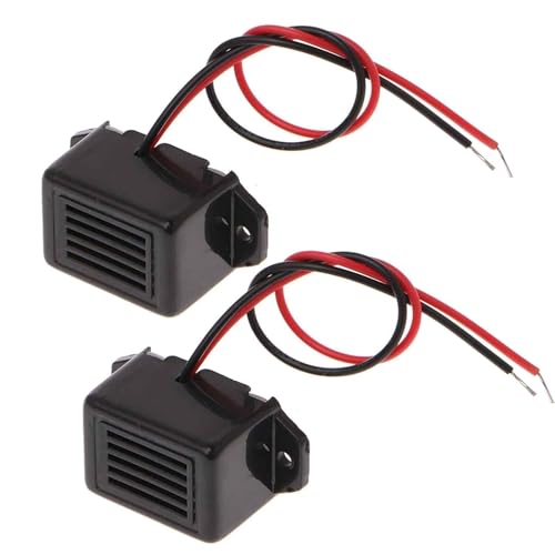 2 Stück DC 12V Elektronischer Summer, Mini Alarm Buzzer mit Konstantton, Vielseitiger Signalgeber für Sicherheits und Warnsysteme von Lunpog
