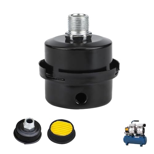 Kompressor Schalldämpfer Filter, Luftfilter Für Kompressor, Metall Schalldämpfer Luftkompressor Ansauggewinde, Für Luftkompressor Ersatzteile Kompressor Luftfilter, 3/8" 16mm von Lunpog