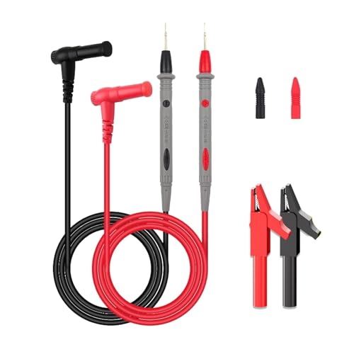 2 Stück Multimeter Messleitungen 1000V / 10A Messkabel für Multimeter 1M Lang Multimeter Zubehör Flexibler Messkabel für Labor（Schwarz, Rot） von Lunpog