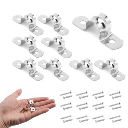 20 Stück Edelstahl befestigungsschelle Rohrschelle, Metall U-Typ Rohrschellen 20mm Zweiloch U-förmige Metallschellen für Befestigung der Gasrohre Wasserrohre und Kabeln 20 Stück Edelstahl befestigungsschelle Rohrschelle, Metall U-Typ Rohrschellen 20mm Zweiloch U-förmige Metallschellen für Befestigung der Gasrohre Wasserrohre und Kabeln von Lunpog