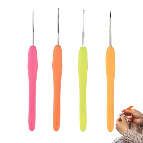 4 Stück Häkelnadeln, 1 mm 1,25 mm 1,5 mm 1,75 mm Spitze Häkelnadeln mit Weicher Griff Kleine Größen Häkelnadel Häkeln für Stricken Schal Handschuhe Taschen Hüte Socken, Farbe zufällig 4 Stück Häkelnadeln, 1 mm 1,25 mm 1,5 mm 1,75 mm Spitze Häkelnadeln mit Weicher Griff Kleine Größen Häkelnadel Häkeln für Stricken Schal Handschuhe Taschen Hüte Socken, Farbe zufällig von Lunpog