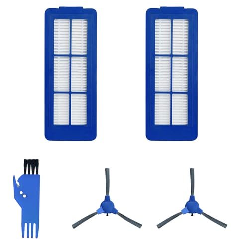 Seitenbürstenfilter für Eufy Robovac G10 Hybrid, 11S Max, 15C Max, 30C Max, G30 Hybrid Roboter-Staubsauger, 2 Hepa-Filter, 2 Seitenbürsten von Lunpog