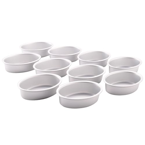 Luntfeiy 10 StüCk Mini Oval Ei Form Aluminium Legierung Metall KäSe Pfanne Kuchen Brot Form Torten Halter Pudding Gelee Luntfeiy 10 StüCk Mini Oval Ei Form Aluminium Legierung Metall KäSe Pfanne Kuchen Brot Form Torten Halter Pudding Gelee von Luntfeiy