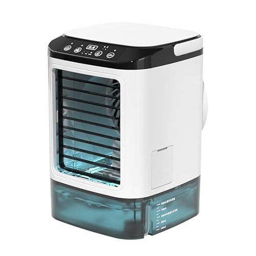 Lununux 900ml Tragbarer Ventilator Tischventilator 3 Geschwindigkeiten Büroventilator 7 Farben LED Ventilator Geschenk von Lununux