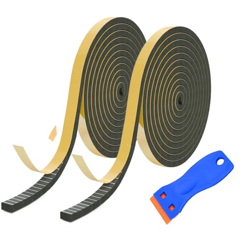Ceranfeld Dichtungsband, 2 Stück Selbstklebendes Dichtband 5m,7mm X 2mm, Dichtband für Kochfeld, Dichtungsband für Kochfeld Mit Kleinem Schaber für Ceranfeld Dichtband von Lunyloer