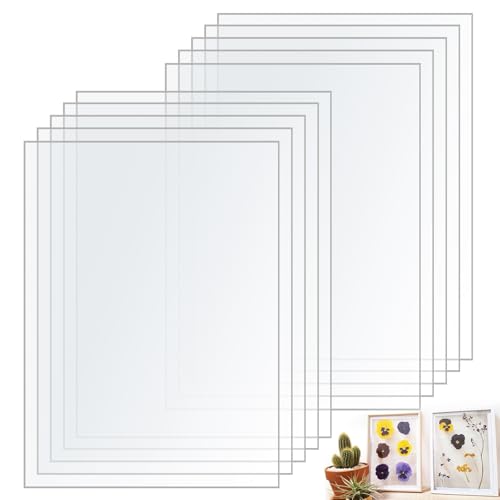 10 Stück Acrylglas Platte A4,1mm Dicke A4 Klare Acrylplatten, 29,7 x 21CM Transparente Acrylplatte,für Househld Dekoration, Display, Bilderrahmen, Malerei, Schilder, Handwerk von Lunza