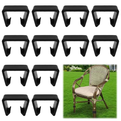 12 Pieces Rattan Möbel Verbinder, Sofa Clip Halteklammern, Möbel Gartenmöbel Verbinder Clips, Rattan-Möbel Clips Lounge Set Clips, für Gartenmöbelset Modul Outdoor Couch Patio Möbel (Schwarz) von Lunza