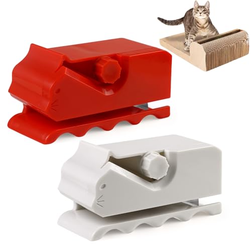 2 Stück Kartonschneider für Katzenkratzer, Kartonschneider für Katzenkratzbretter, 3D Gedruckter Kartonschneiders, Kartonstreifen Strip Cutter für Handgefertigte Katzenbetten, Kartonstreifen(Rot+Weiß) 2 Stück Kartonschneider für Katzenkratzer, Kartonschneider für Katzenkratzbretter, 3D Gedruckter Kartonschneiders, Kartonstreifen Strip Cutter für Handgefertigte Katzenbetten, Kartonstreifen(Rot+Weiß) von Lunza
