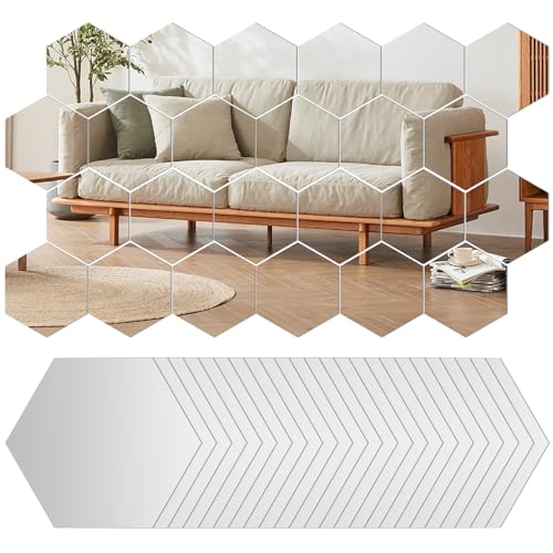 24 Stück Sechseckiger Spiegel Wandaufkleber, Acryl Spiegelfliesen Selbstklebend, Hexagon Spiegel zum Kleben, für Zimmer, Schlafzimmer Aesthetic, Bett, Wall, Living Room, Flur Deko, Wand Dekoration 24 Stück Sechseckiger Spiegel Wandaufkleber, Acryl Spiegelfliesen Selbstklebend, Hexagon Spiegel zum Kleben, für Zimmer, Schlafzimmer Aesthetic, Bett, Wall, Living Room, Flur Deko, Wand Dekoration von Lunza
