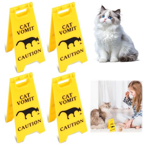 4 Stück Katzen Kotzschild, 10cm Cat Vomit Caution Sign, Lustige Gag Katzen Hunde Kotz Warnschilder, Cat Vomit Sign, 3D Gedruckte Haustier Erbrochenes Schild, Prank Geschenk für Katzen Hundeliebhaber 4 Stück Katzen Kotzschild, 10cm Cat Vomit Caution Sign, Lustige Gag Katzen Hunde Kotz Warnschilder, Cat Vomit Sign, 3D Gedruckte Haustier Erbrochenes Schild, Prank Geschenk für Katzen Hundeliebhaber von Lunza